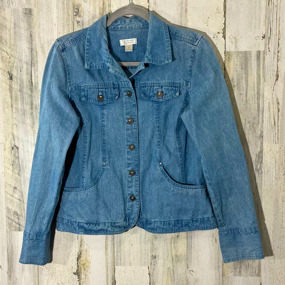 Christopher & Banks Fitted Denim Jacket Size Small